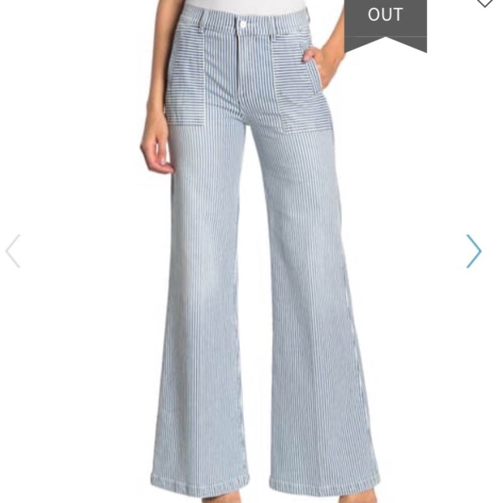 Frame Le Palazzo wide leg striped jeans